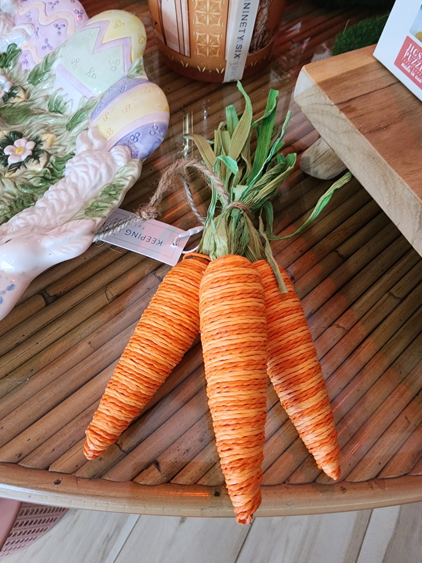 Orange Woven Bundle of Carrots - Spring Decor