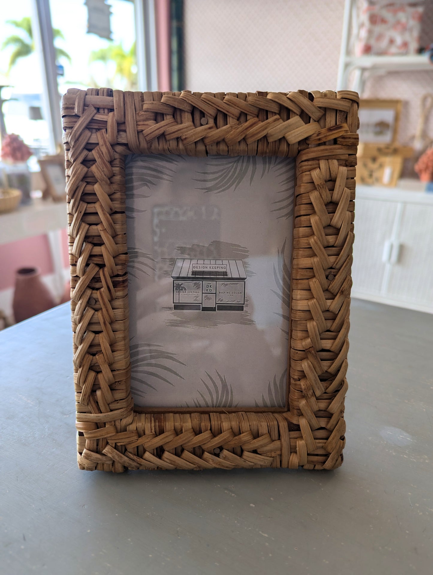 Modern Woven Rattan Photo Frame
