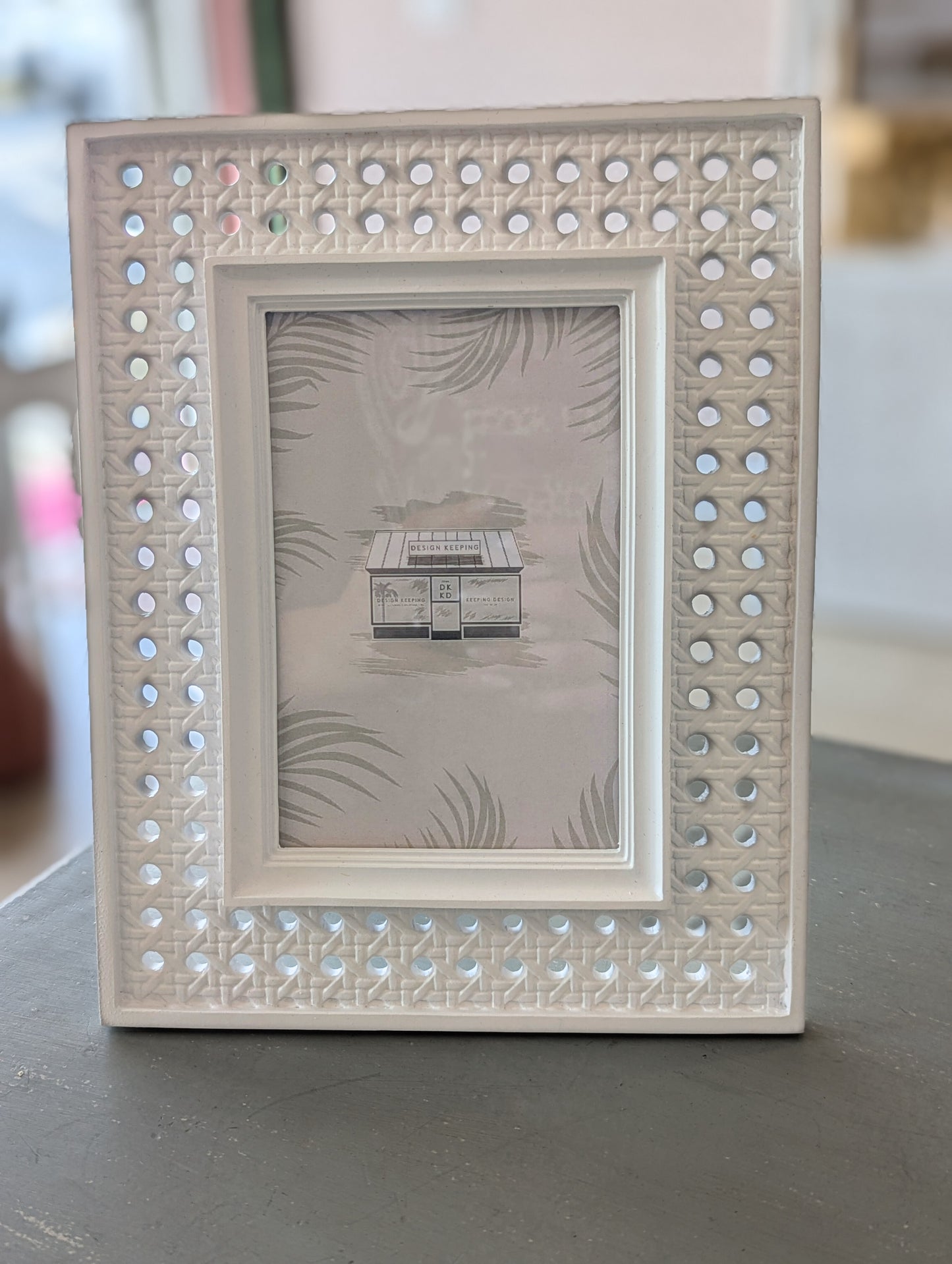 White Lattice Picture Frames