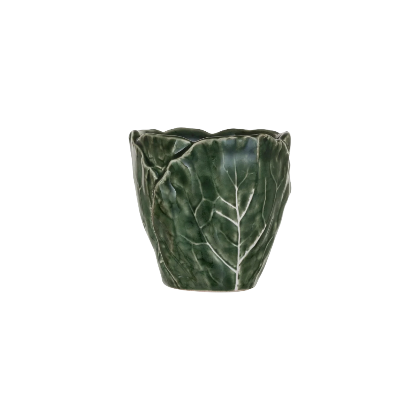 Cabbage Embossed Stoneware - Small Vase