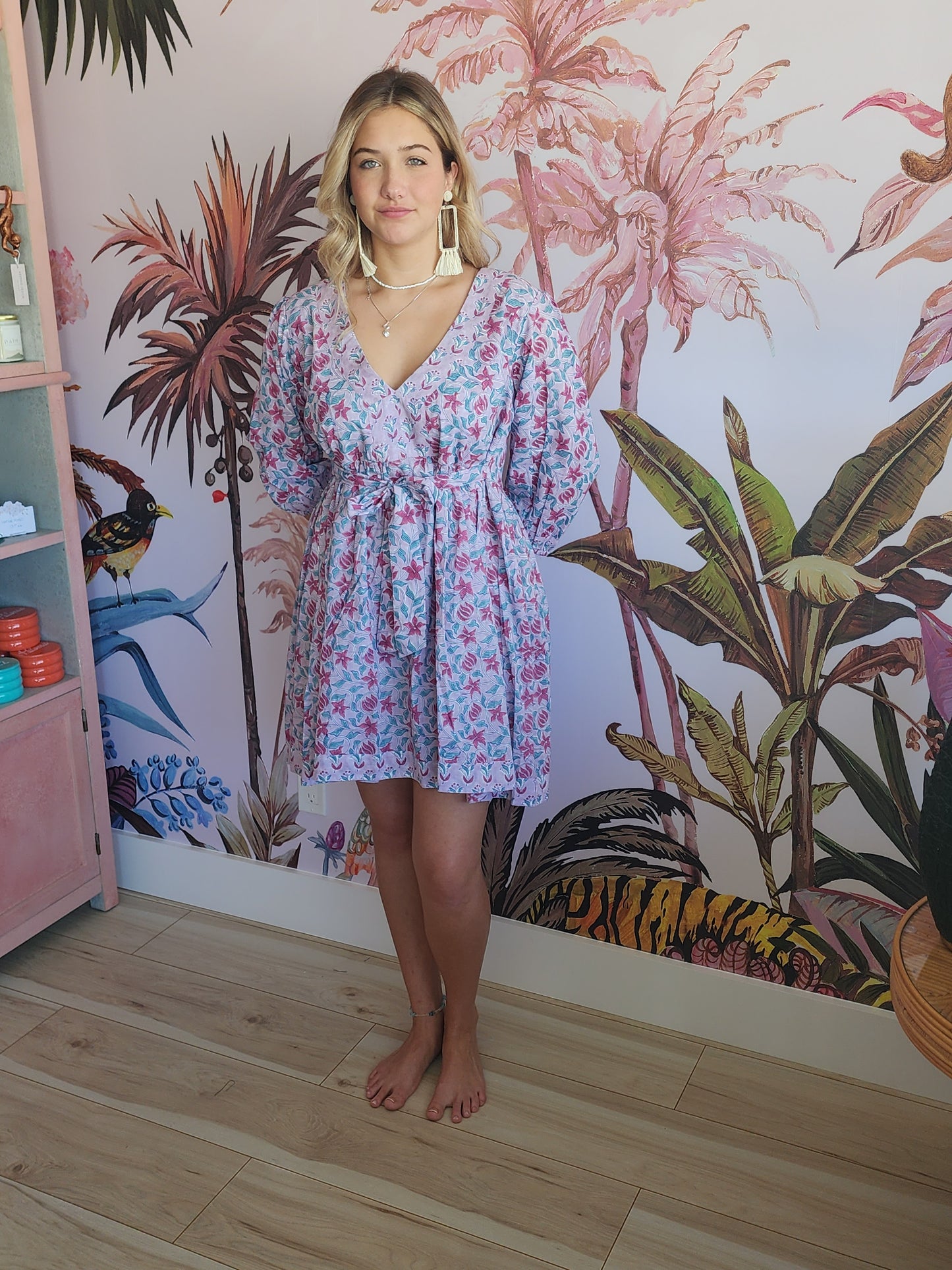 Fox + Mermaid Block Printed Dress - Banhi