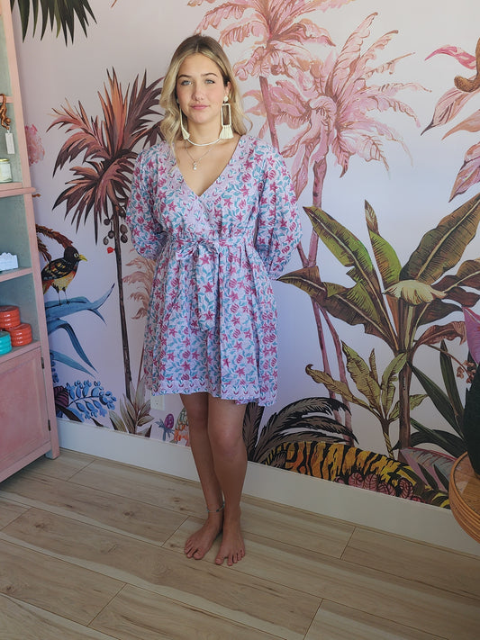 Fox + Mermaid Block Printed Dress - Banhi