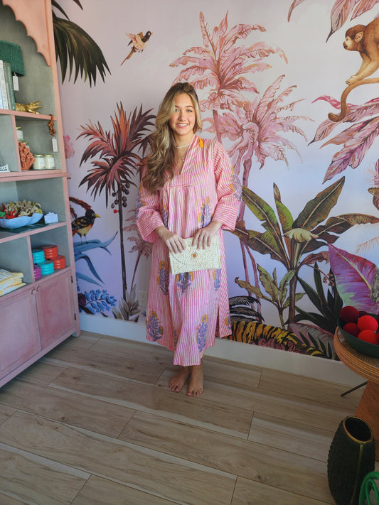 Georgia Peach Caftan Dress