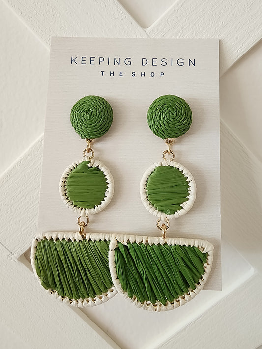 Earrings - Green Drop