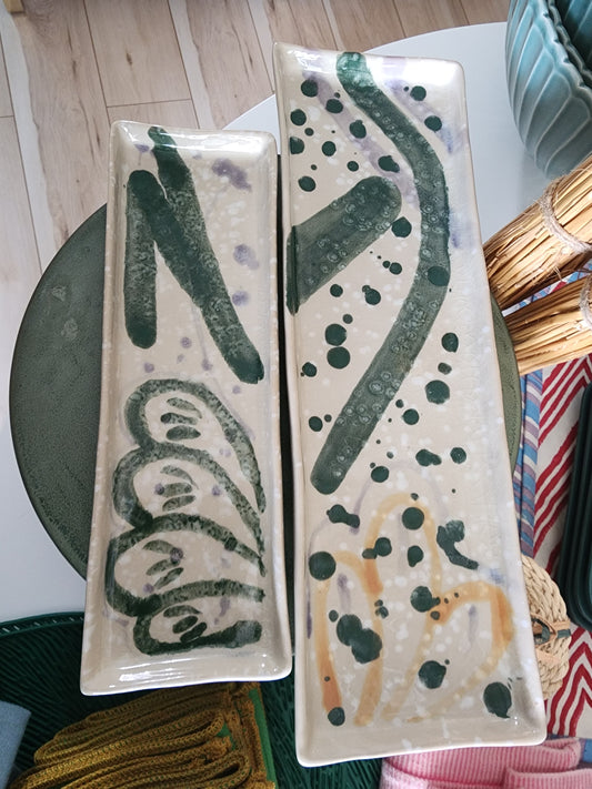 Hand Painted Stoneware Platter