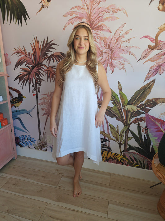 Linen Dress - Asymmetric Toscana