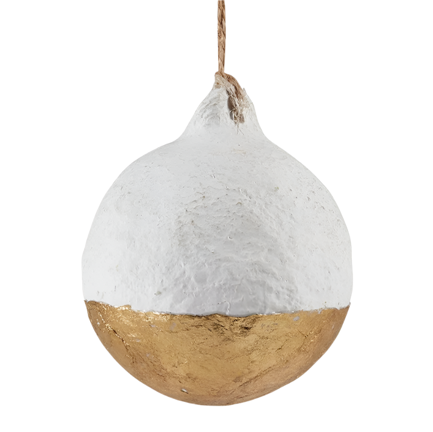 Paper Mâché Gold Dipped Ornament