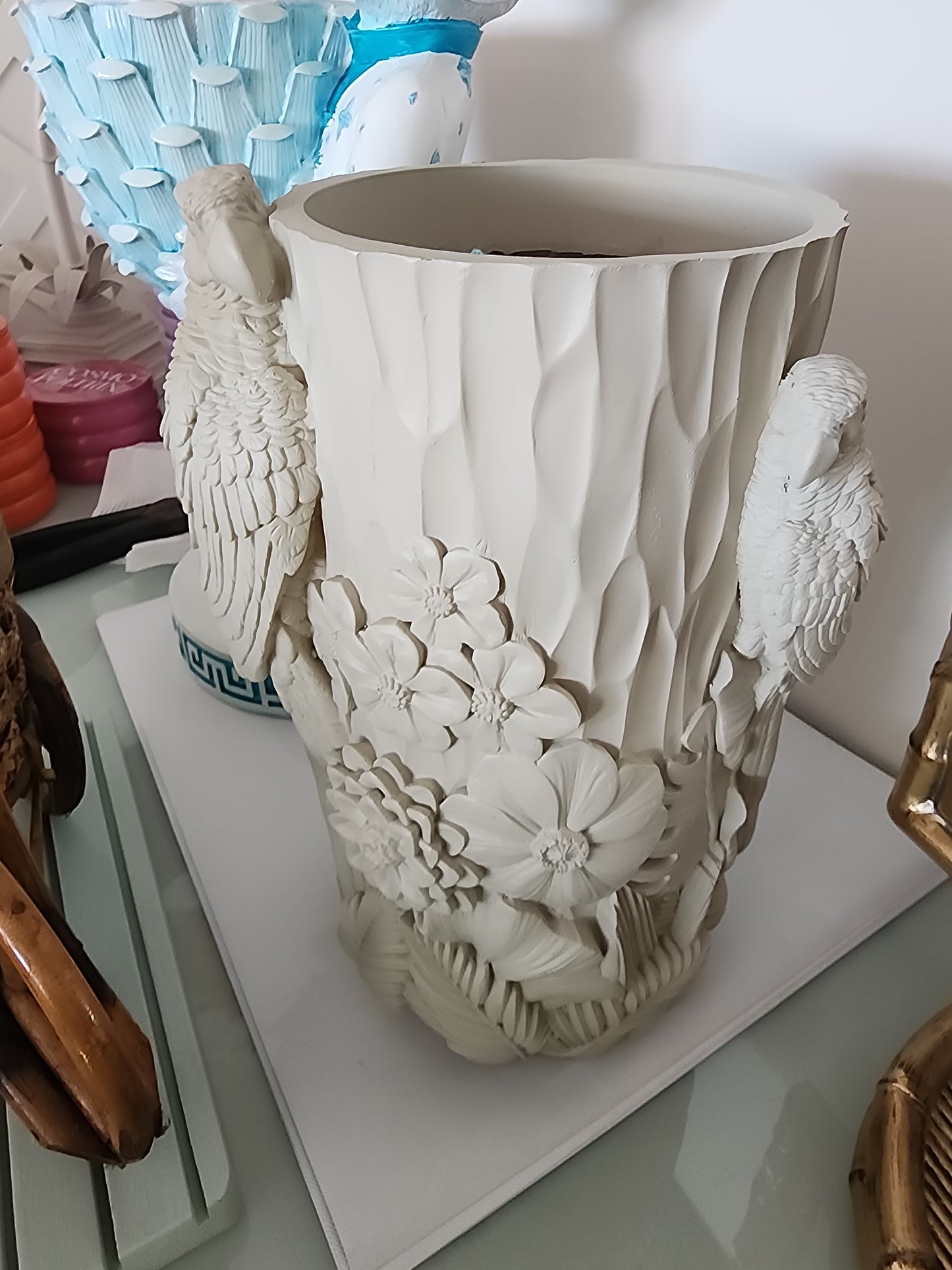 Parrot + Flower Sand Vase