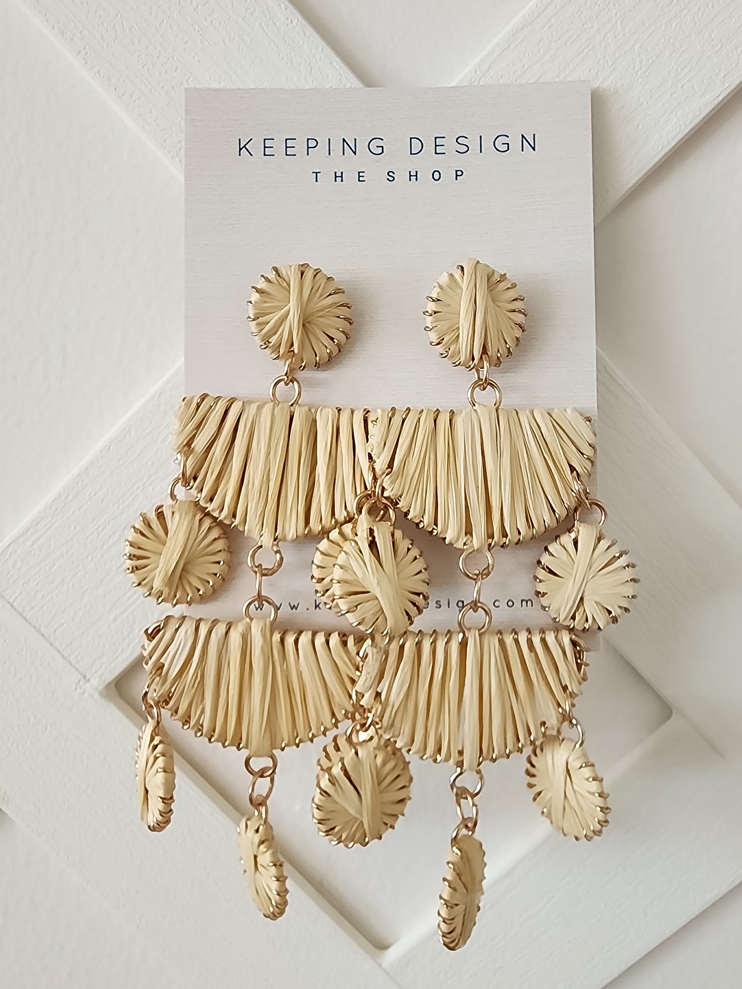 Earrings - Tiered Woven Dangles
