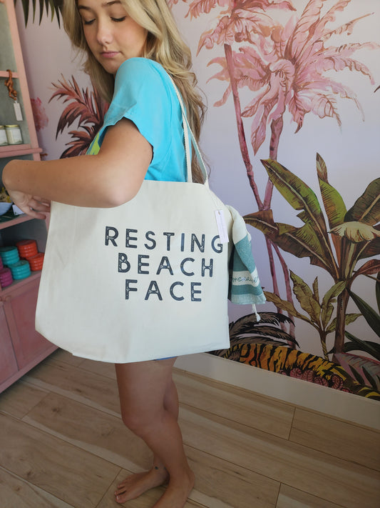 Tote Bag - Resting Beach Face