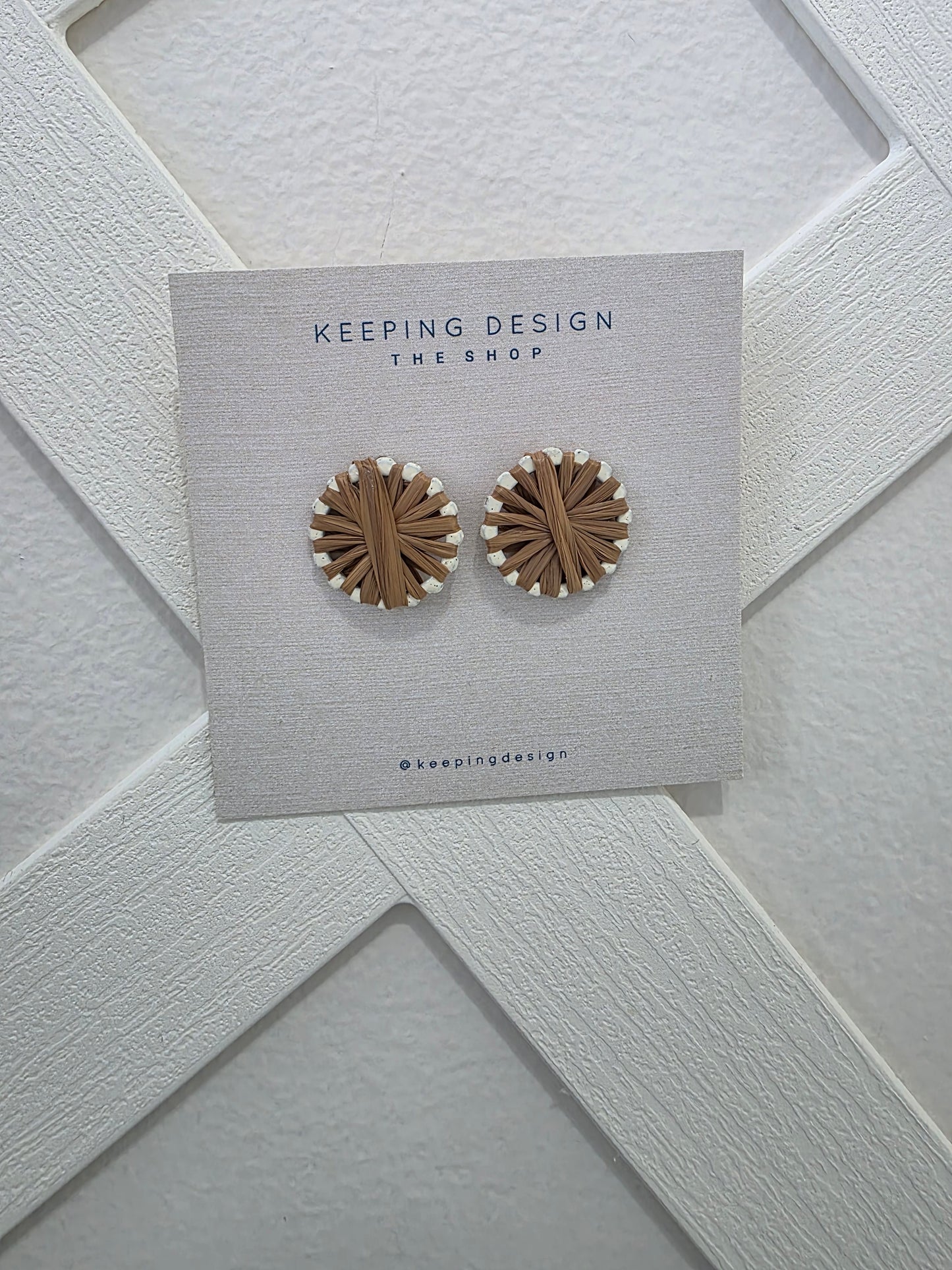 Wicker Stud Earrings