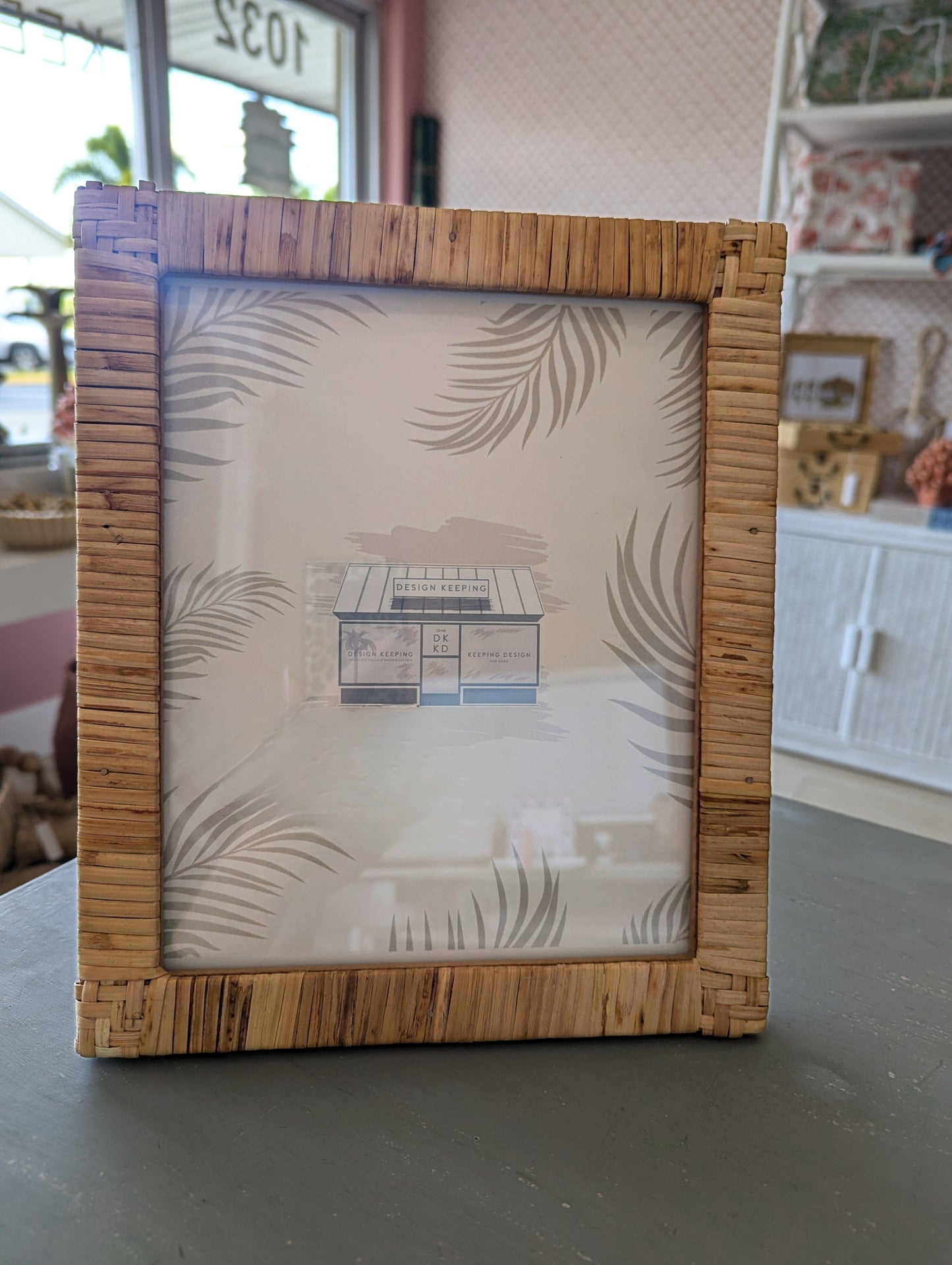 Woven Corner Rattan Photo Frames 8 x 10