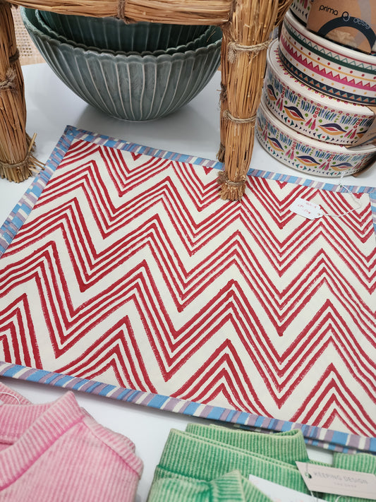 Zig Zag Rectangle Placemat - Set of Four