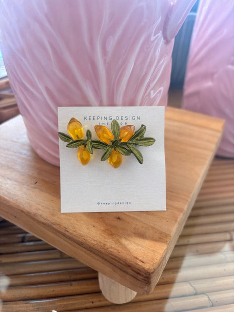 Orange Brooch