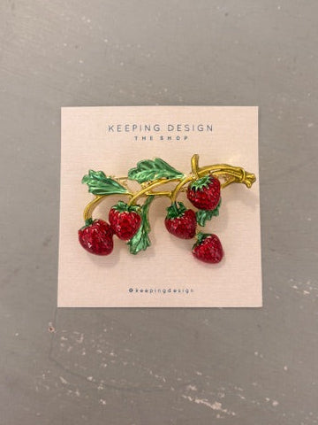 Strawberry Brooch