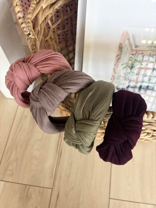 Fall Wide Stripe Topknot Headband