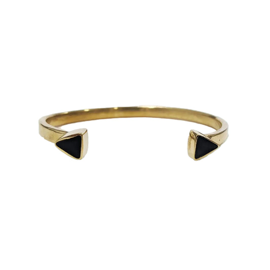 Swahili Bracelet - Triangle Cuff in Black