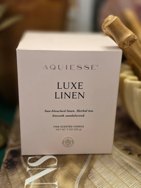 Aquiesse Luxe Linen Candle