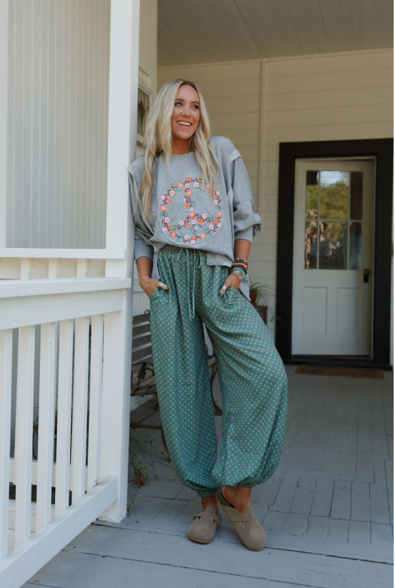 Boho Printed Joggers