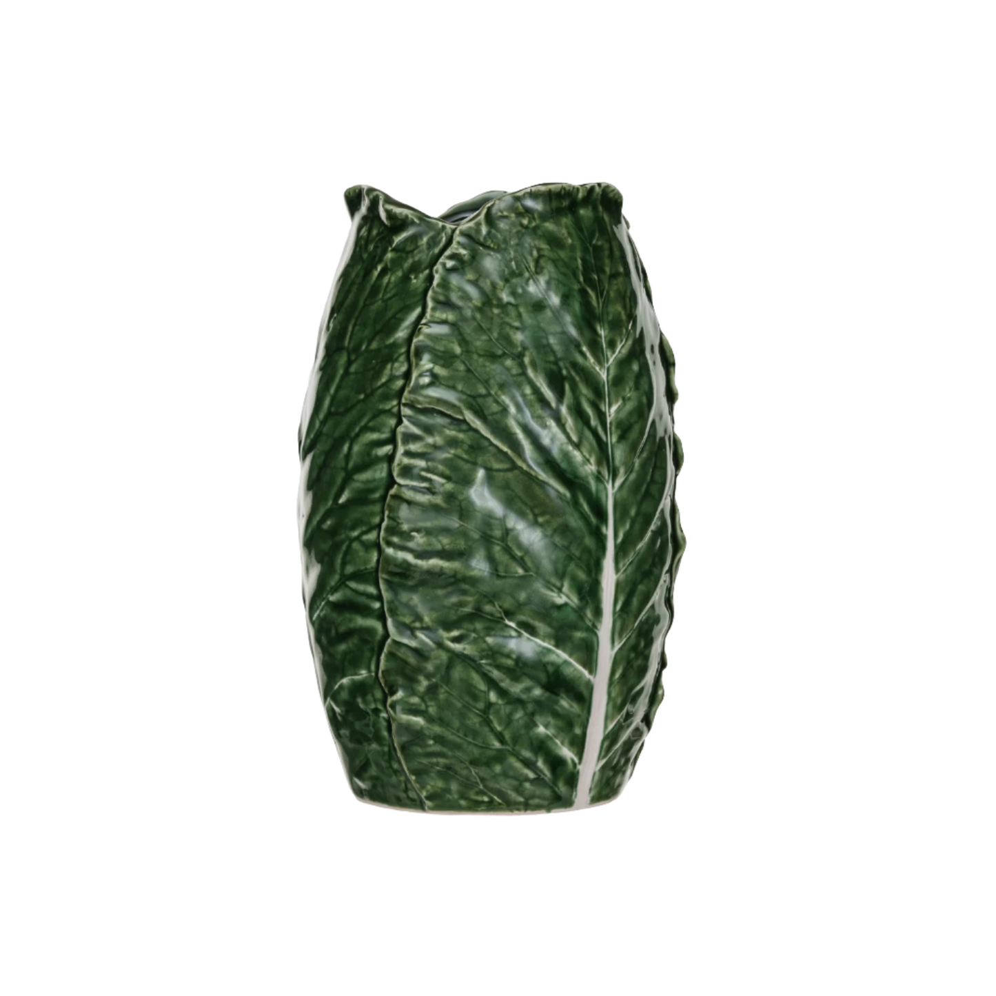 Cabbage Embossed Stoneware - Large Vase