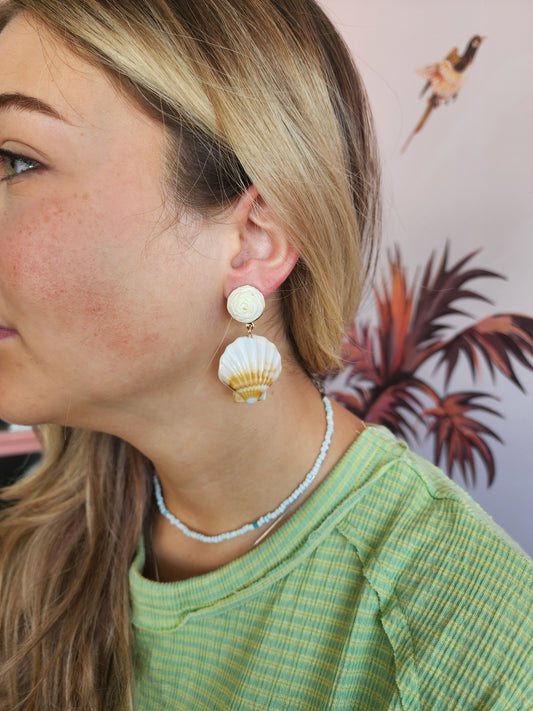 Earrings - Seashell Drop