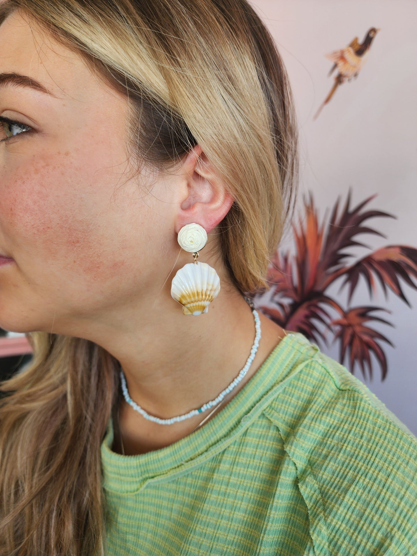 Earrings - Seashell Drop