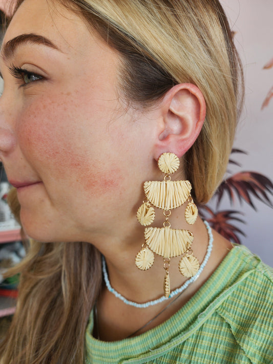 Earrings - Tiered Woven Dangles