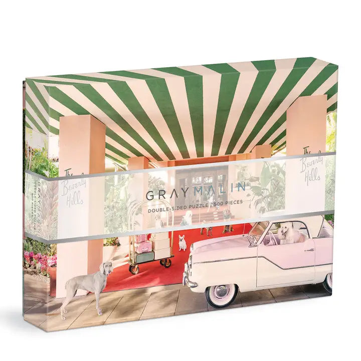 Gray Milan - The Dogs at Beverly Hills Hotel Puzzle