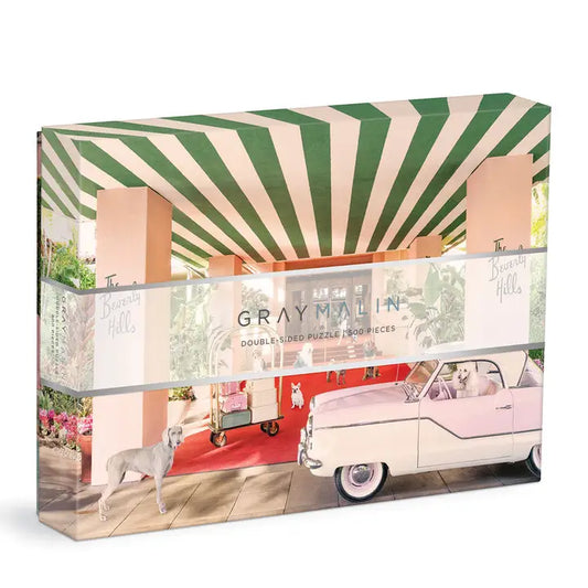 Gray Milan - The Dogs at Beverly Hills Hotel Puzzle