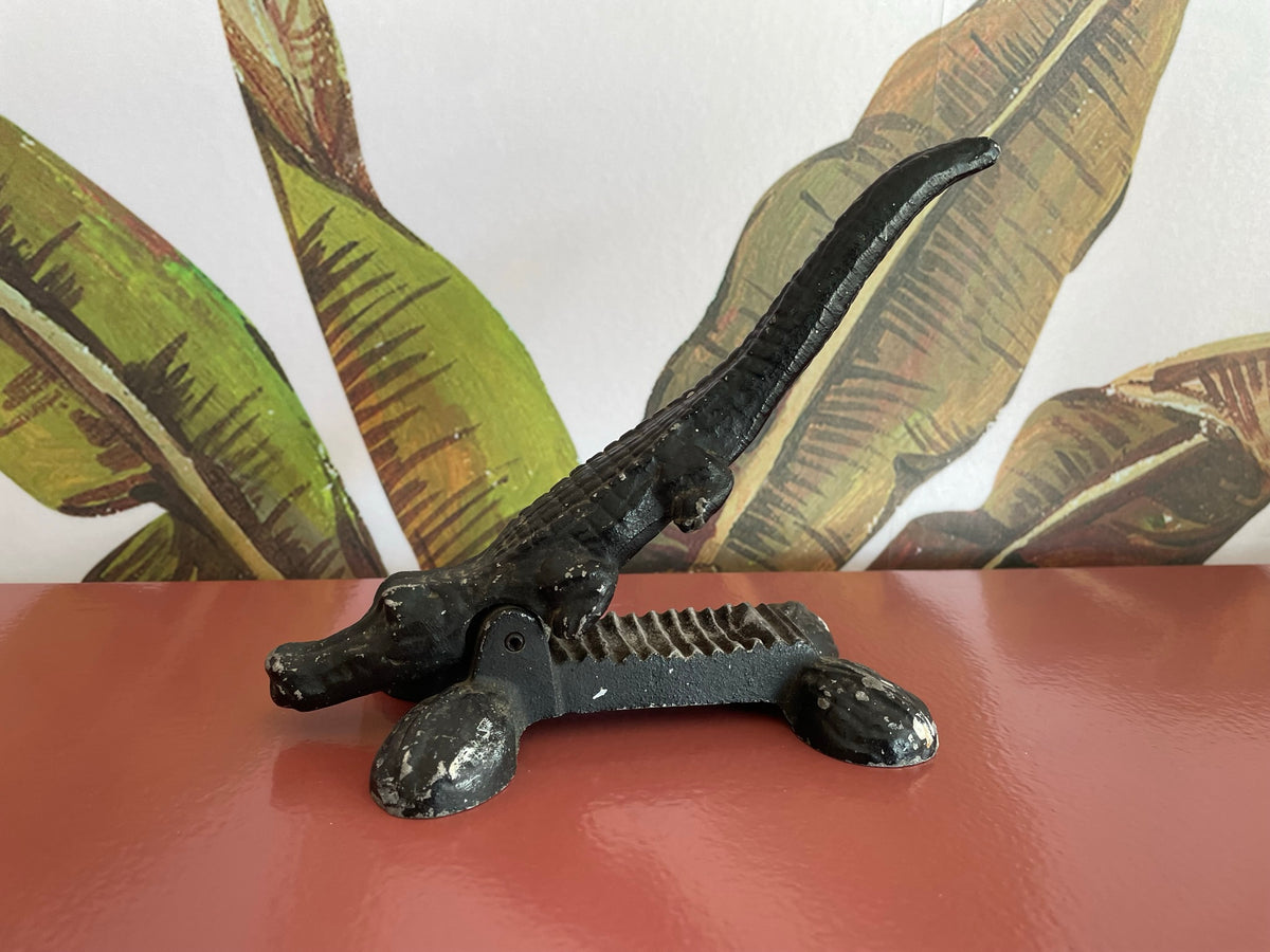 Vintage Cast Iron Alligator Nut Cracker