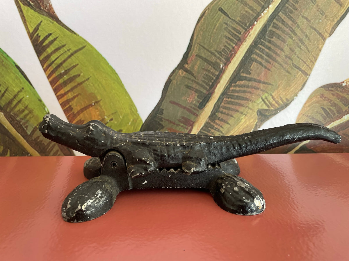 Vintage Cast Iron Alligator Nut Cracker