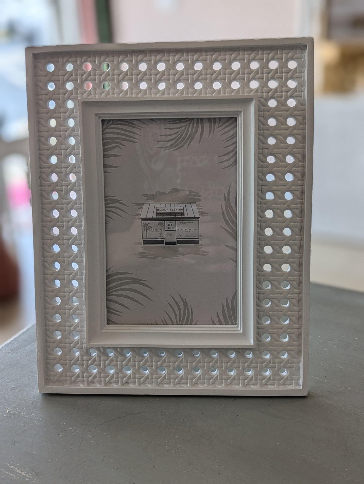 White Lattice Picture Frames