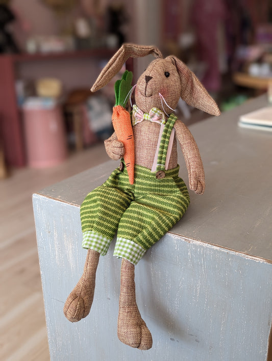 Shelf Easter Bunny with Dangle Legs