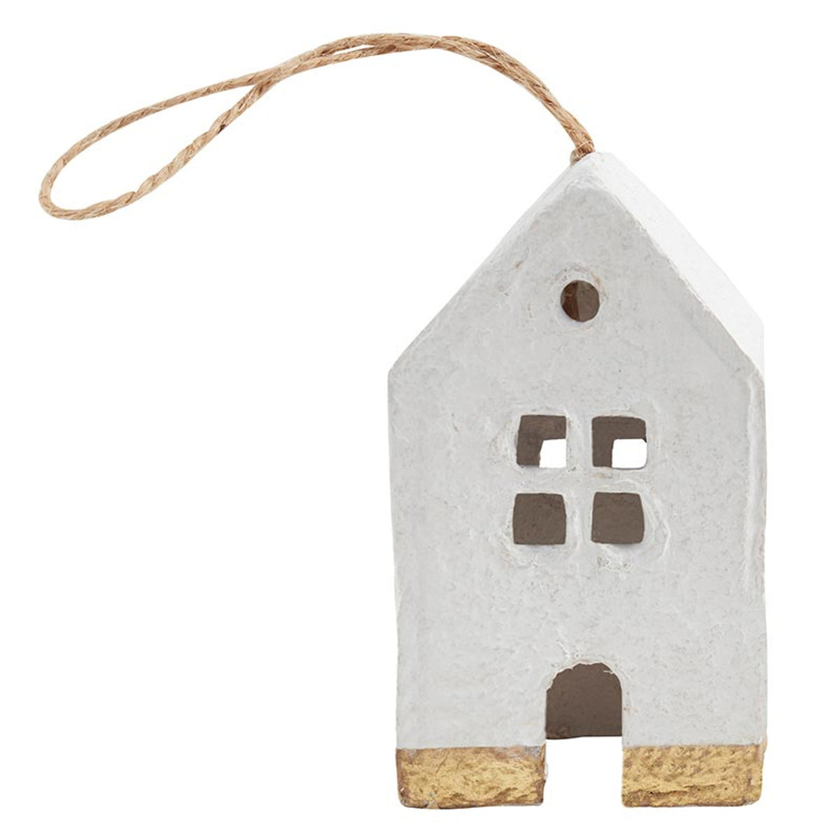 Paper Mache Handmade House Ornaments