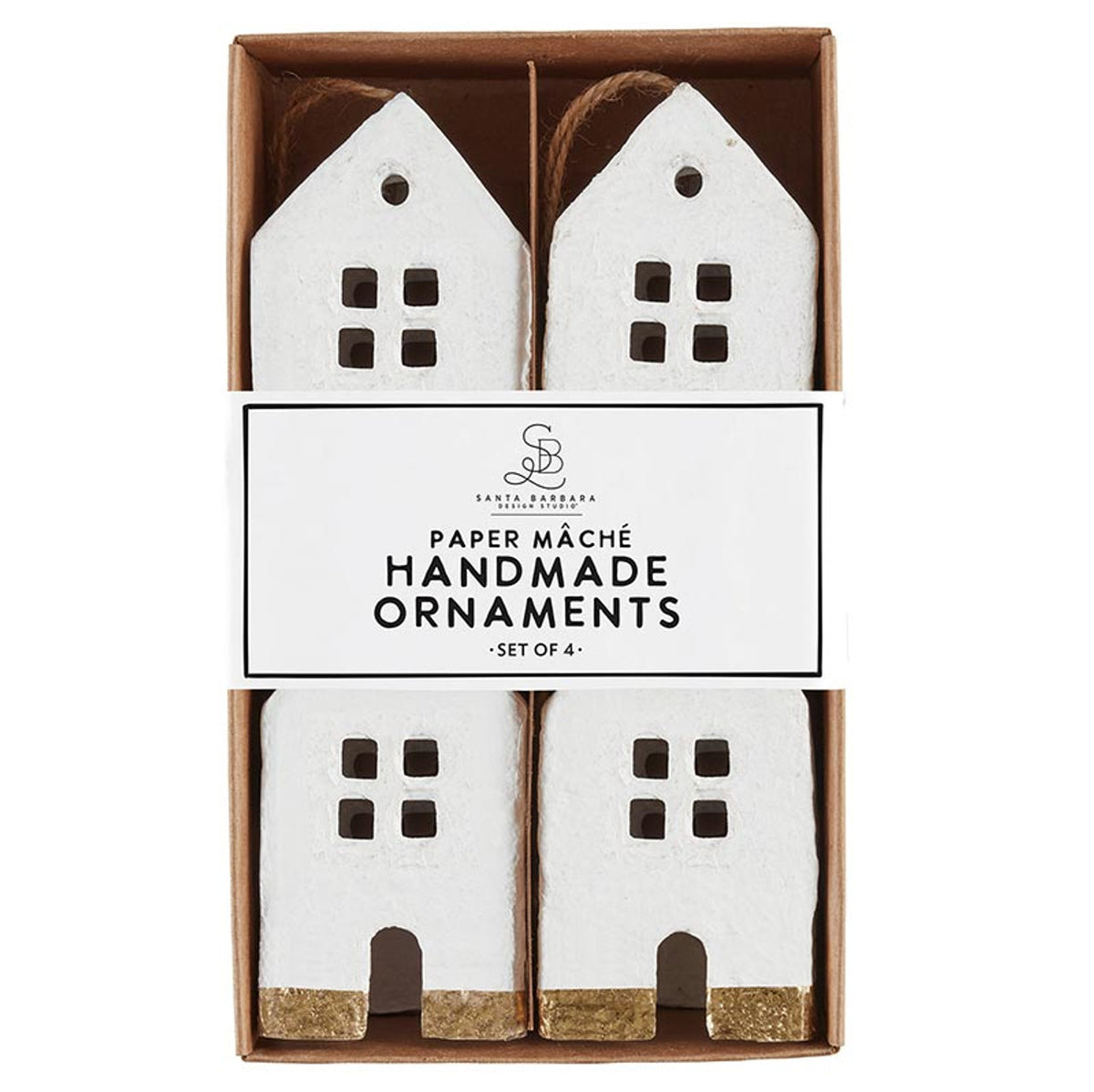 Paper Mache Handmade House Ornaments