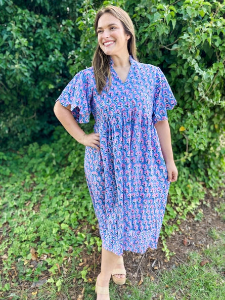 Blossom Grace Flutter Scalloped Dress