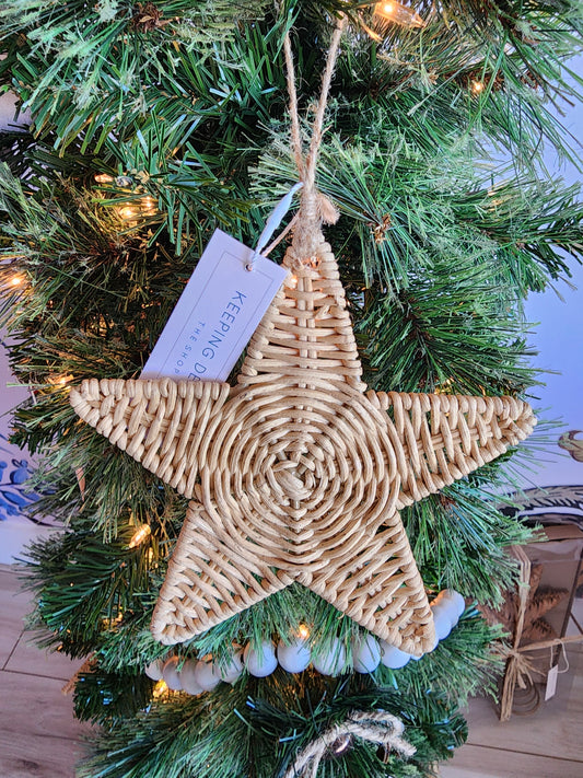 Rattan Star Ornament