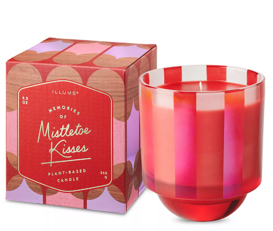 Mistletoe Kisses Glass Candle