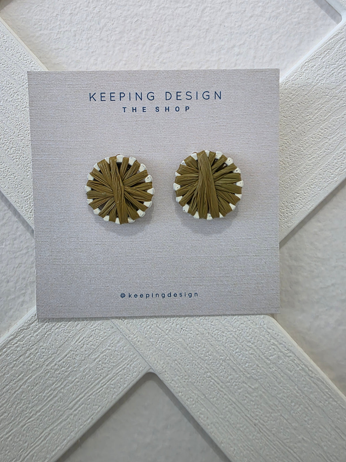 Wicker Stud Earrings