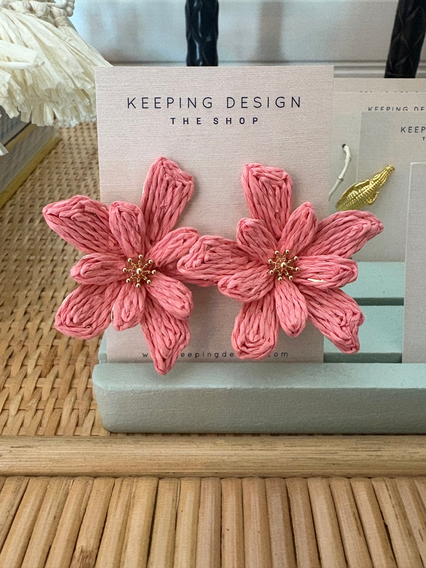 Earrings - Wicker Flowers