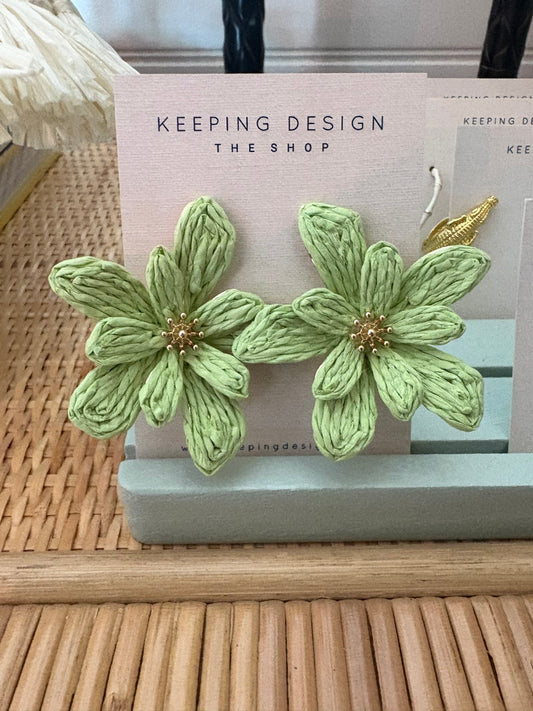Earrings - Wicker Flowers