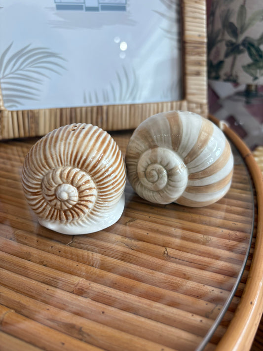 Seashell Salt + Pepper Shakers