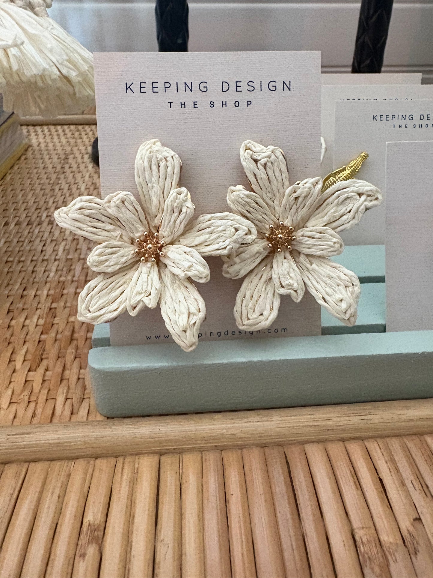 Earrings - Wicker Flowers